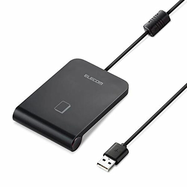 エレコム MR-ICA001BK ELECOM ICカードリーダー 非接触式 3年保証 Windows mac対応 【マイナンバーカード/e-Tax 公的個人認証 電子車検証 確定申告 ライター ブラック 非接触 パソコン マイナンバーカード ケーブル 直付け メモリ ソニー 非接触型 送料無料