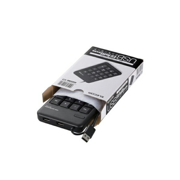 【5個セット】 エレコム TK-TCM012BK/RS テンキーパッド 有線 USBポート付 ブラック TK-TCM012BK / RS メンブレン USB 2.0 HUB付 RoHS / 6カ月保証 送料無料