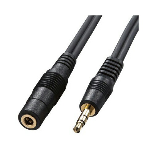 【5個セット】 サンワサプライ オーディオ延長ケーブル KM-A3-18K2 オーディオ延長ケーブル ( 1.8m・ブラック ) おまとめセット 送料無料