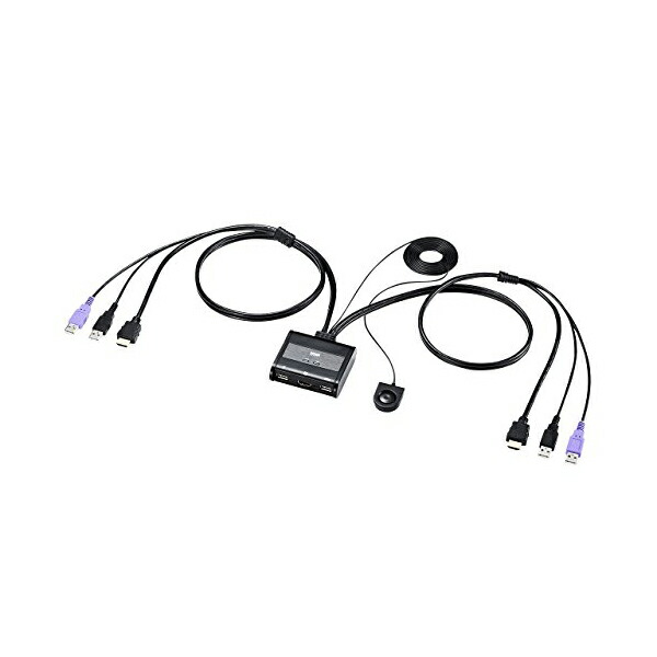 サンワサプライ HDMI対応手元スイッチ付きパソコン自動切替器 (2:1) SW-KVM2WHU 送料無料