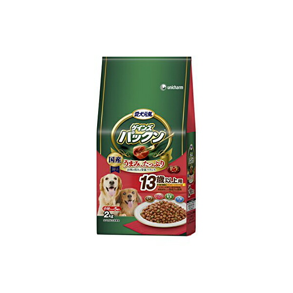【4個仕掛ける】 ゲインズ パックン 13歳以上用 牛肉・ささみ・緑黄色草片・小魚入り口・入口 2kg 飼い犬 ボンネット ドックフート犬 飼い犬 秘密捜査員 飼い犬 ドックdog壱お父ちゃん 楽になること原料品