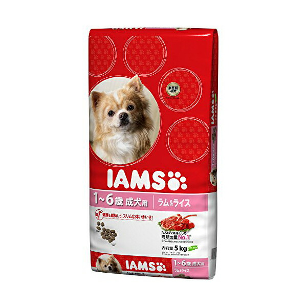 マースジャパンリミテッド アイムス IAMS ドッグフード成犬用 健康維持用 小粒 ラム&ライス 5kg 粒 イヌ アダルト 小型品種 安心素材 価格は1個のお値段です 5,200円