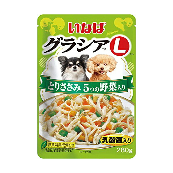 【24個セット】 いなば グラシアL とりささみ 5つの野菜入り 280g ドッグ フード ドックフート犬 イヌ いぬ ドッグ ドックdogワンちゃん 安心素材