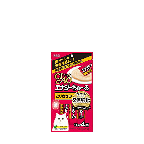 【16個セット】 いなば チャオ エナジー ちゅ る とりささみ 14g×4本 ペースト 国産品 おやつ SC-163 いなばペットフード チュール CIAO 緑茶消臭成分配合 SC163 猫用ふりかけ ちゃおちゅーる キャットフード いなば食品 猫おやつ エクプラ特選 安心素材
