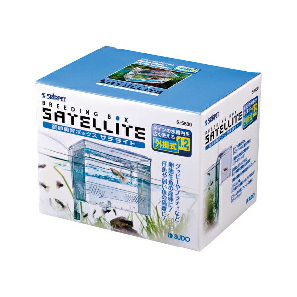 【12個セット】 スドー プラスチック 外掛式産卵飼育ボックス サテライト 1.2L用 透明 熱帯魚・観賞魚 全成長期 SUDO 観賞魚用品 スターペット 水槽用品 水槽用 サイズ 魚用品 観賞魚 水槽 ペット 産卵 用品 安心素材