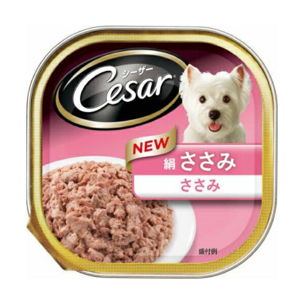 【24個セット】 マースジャパンリミテッド マースジャパン シーザー 絹ささみ ささみ 100g チキン パテ ドッグフード 総合栄養食 ペット用品 ウェットフード 犬用品 トレー ドックフード トレイ ささみ入り 犬フード イヌ マース ウエット ドッグ 対象年齢 安心素材