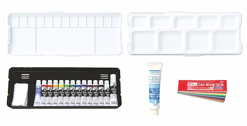 【10個セット】 アーテック ArTec T AGプレンティ12色13本入混色C･名前シール付 ミニフキン付 図工 スケッチ ターナー色彩 美術 学校教材 絵具 趣味 名前シール付 混色カード付 画材 アクリルガッシュ アート プレンティ 塗料 高品質