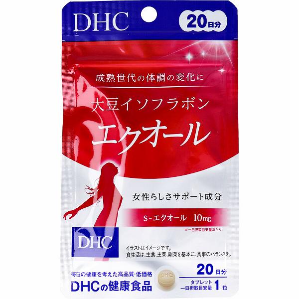 【6個セット】 DHC 大豆イソフラボン エクオール 20日分 20粒入 女性 粒タイプ ダイゼイン 骨粗しょう症 エイジングケア 美容 サプリメント セルロース 栄養補助 健康 ディーエイチシー 葉酸 女性向け 補助 大豆胚芽抽出醗酵物 大豆 大豆を含む｜ウルマックス 店