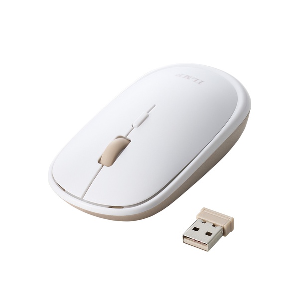 【5個セット】 エレコム M-TM10DBWH-IL 静音 ワイヤレスマウス 4ボタン Windows Mac 対応 左右対称 ホワイト