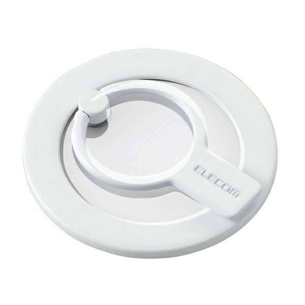 【10個書き割り】 エレコム P-STRMKHICRWH マグネットスマホリング 2WAY MagSafe 相応う iPhone相応う  白いこと