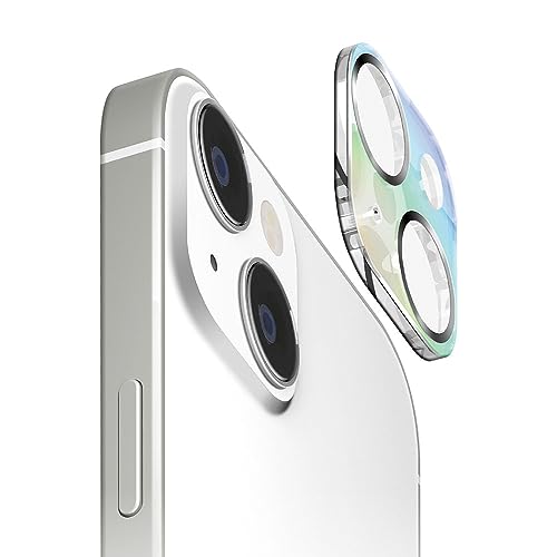 【5個セット】 PGA PG-23ACLG07SV iPhone15 iPhone15Plus カメラフルプロテクター Premium Style オーロラ／シルバー PG23ACLG07SV