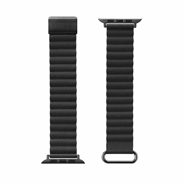 【5個仕掛ける】 PGA PG-AW49MG01BK Apple Watch 49／45／44／42粍用 PUレザーマグネットバンド 黒いこと