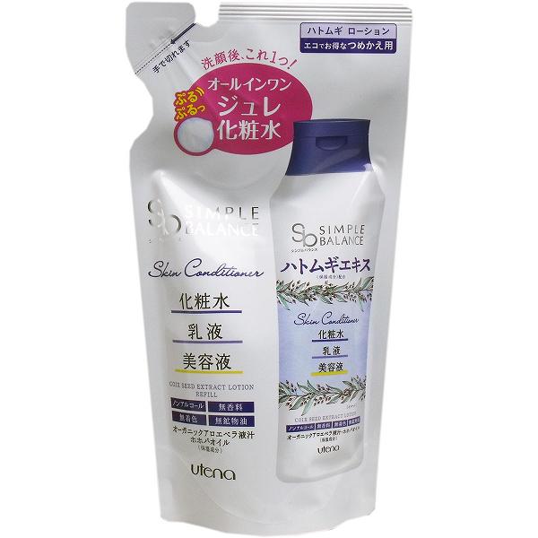 【9個セット】 シンプルバランス ハトムギローション 詰替用 200mL 詰替 ウテナ 保湿液 スキンローション スキンケア ハトムギエキス 保湿 ウォーター ジュレ 化粧水 フェイスローション つめかえ 基礎化粧品 つめかえ用 オールインワン 詰め替え