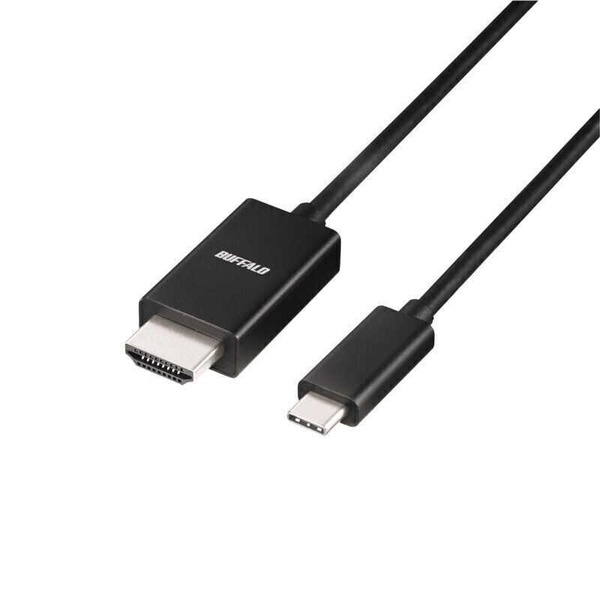 【10個セット】 BUFFALO BSCHD10BK USB-C ←→ HDMIケーブル 1m 4K対応 ブラック 14,036円