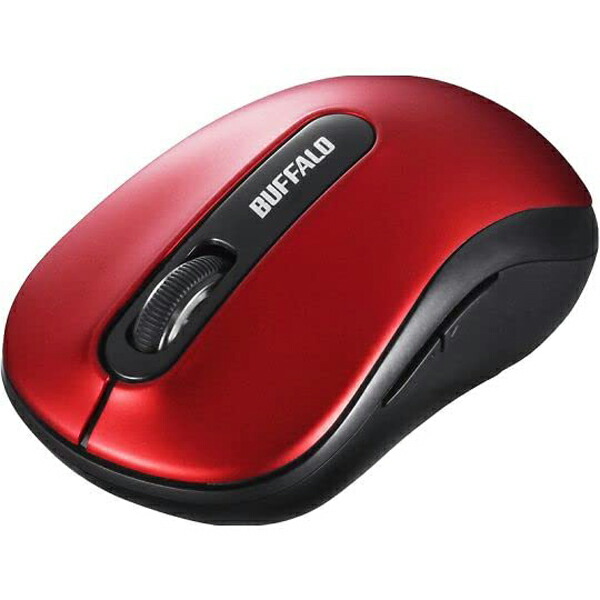 【3個セット】 バッファロー BSMBW310RD BlueLEDセンサー搭載無線5ボタンマウス レッド