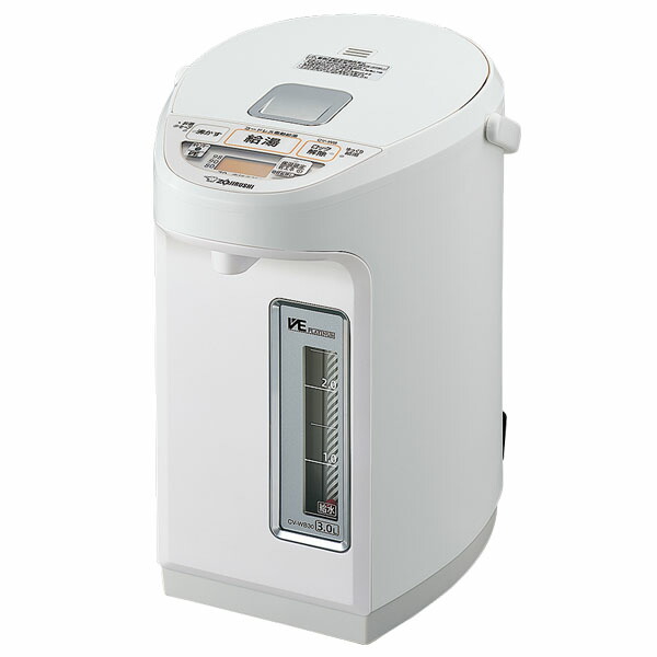 象印マホービン CV-WB30-WA 象印 電気まほうびん (3.0L/ホワイト) CV-WB30 液晶表示 ポット ホワイト 調乳 時短 ゆうとうせい 簡単操作 保温設定 赤ちゃん オーム電機 電気ポット 優湯生 大容量 保温 カフェドリップ給湯 節電 給湯｜ウルマックス 店