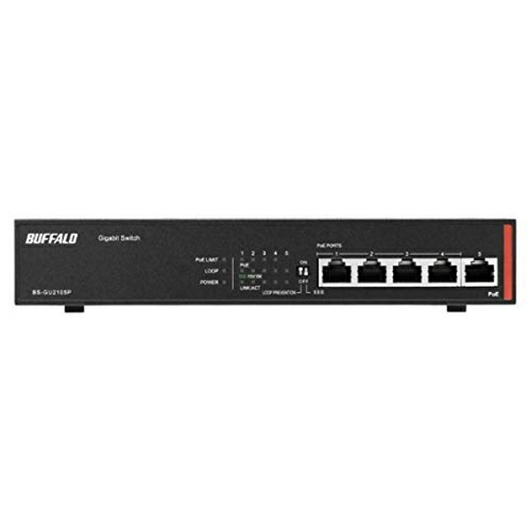 緩衝装置置き目 BS-GU2105P 法人向け Giga相応う Layer2 アンマネージスイッチ PoE ノン読書人 BUFFALO 貨物輸送無料