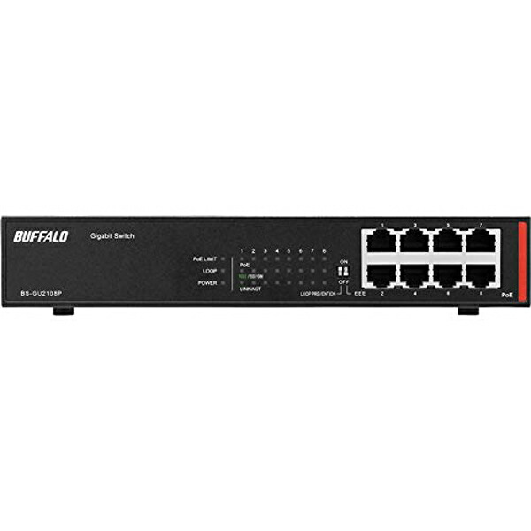 緩衝装置置き目 BS-GU2108P 法人向け Giga相応う Layer2 アンマネージスイッチ PoE ノン読書人 BUFFALO 貨物輸送無料