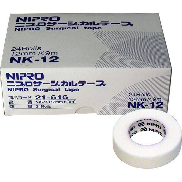 【12個仕掛ける】 ニプロ サージカルテープ NK-12 12mm×9m 御役目用24巻入