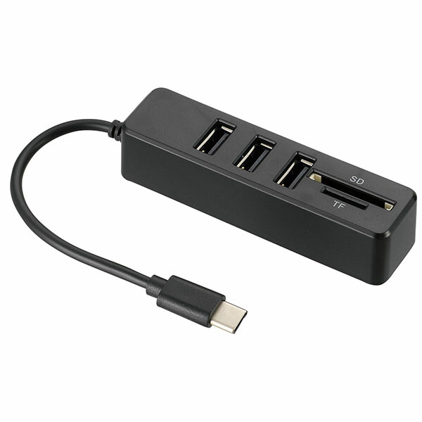 【10個セット】 アーテック ArTec USB TypeCハブ(カードリーダー付) テレワーク 在宅ワーク 事務用品 おすすめ パソコン周辺機器 リモートワーク オフィス 在宅 ブラック カードリーダー付 高品質|ウルマックス 店