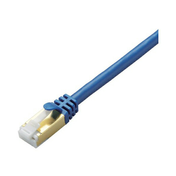 【5個セット】 エレコム LD-TWST/BM30 Cat7対応LANケーブル（Cat7対応） PoE対応 LANケーブル ランケーブル インターネットケーブル ケーブル Cat7 対応 ツメ折れ防止 3m ブルーメタリック ELECOM 配線 爪折れ防止 メタリックブルー シールド付 送料無料