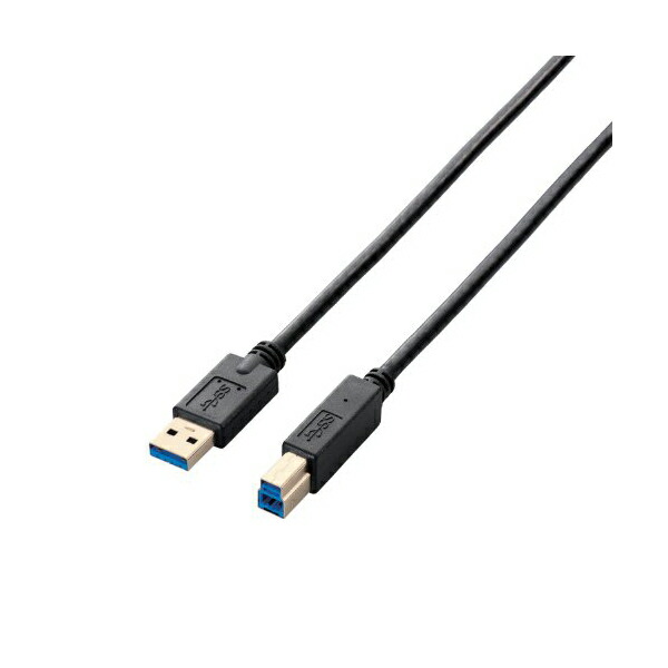 【5個書き割り】 エレコム USB3-AB30BK/RS USB有線テレビ USB3.0 (A‐B) 3.0m 黒いこと ELECOM 導線 有線テレビ 飾り気のない荷拵え 判定基準証明品 事務装置 型 飾り気のない包み 貨物輸送無料