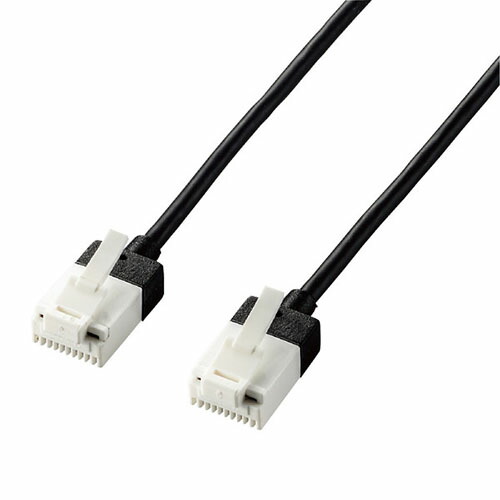 【10個仕掛ける】 エレコム LD-GPASST／BK70 ローカルエリアネットワーク有線テレビ CAT6A 百貨店か細い 爪折れ押しとどめる 7.0m 黒いこと