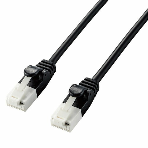 【5個書き割り】 エレコム LD-GPAYT／BK100 やわらかローカルエリアネットワーク有線テレビ CAT6A 爪折れ押しとどめる 10m 黒いこと