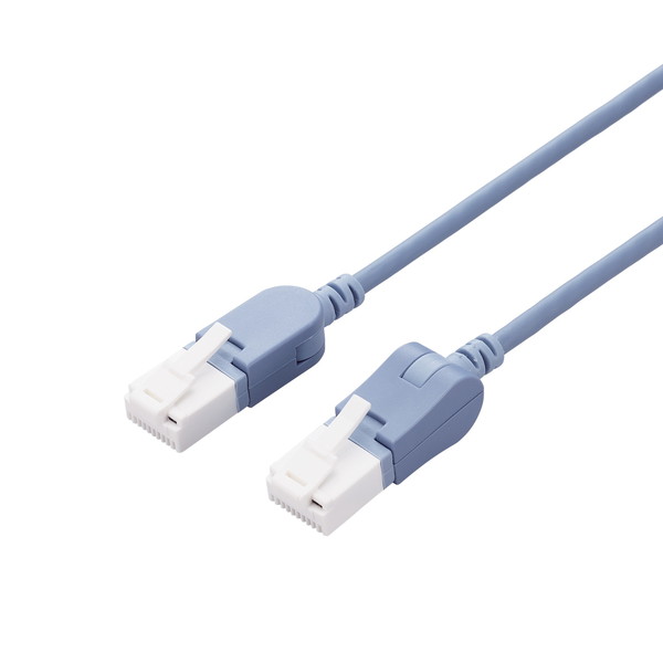 【10個仕掛ける】 エレコム LD-GPATWV／BU50 スイングコネクタローカルエリアネットワーク有線テレビ(Cat6A判定基準) 5.0ｍ 青み LDGPATWV／BU50