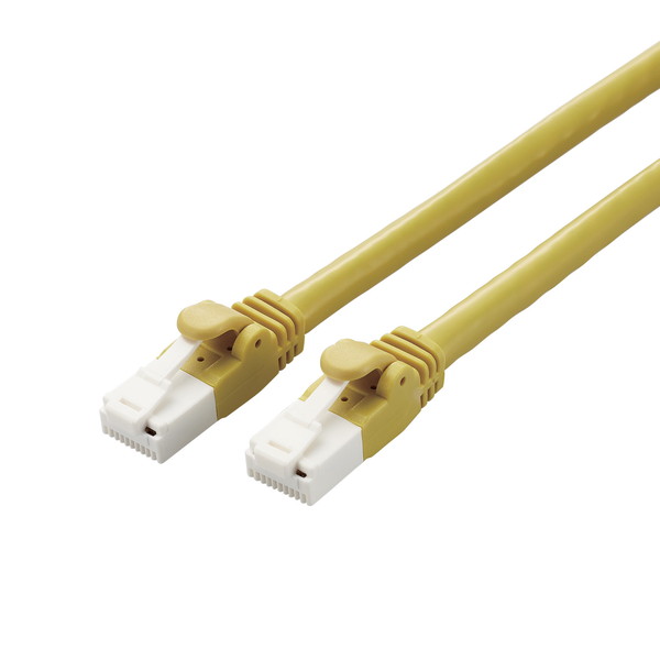 【5個セット】 エレコム LD-GPAT/YL2/RS Cat6A対応 LANケーブル 2.0m ランケーブル EU RoHS指令準拠 爪折れ防止 簡易パッケージ仕様 2m イエロー ELECOM 配線 ネットワークケーブル ストレート 高速 ツメが折れない 爪折れ防止コネクタ 送料無料