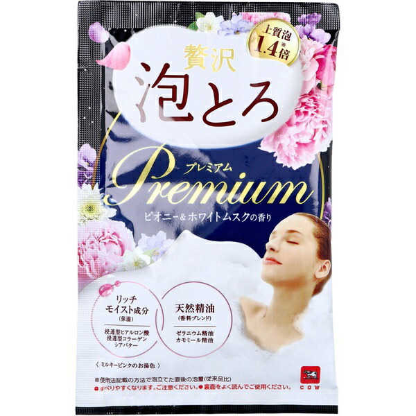 【120個セット】 お湯物語 ぜい沢泡とろ プレミアム 入浴料 ピオニー&ホワイトムスクの香り｜ウルマックス 店