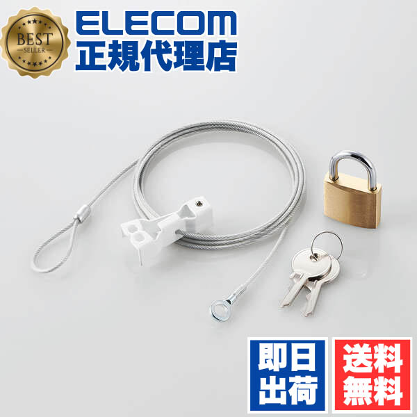 【5個仕掛ける】 エレコム ESL-5 安全対策鍵を掛ける 鉄条 ( 1.7m / 径2.2粍 ) 液晶管する用 見せびらかす安全対策鍵を掛ける 貨物輸送無料