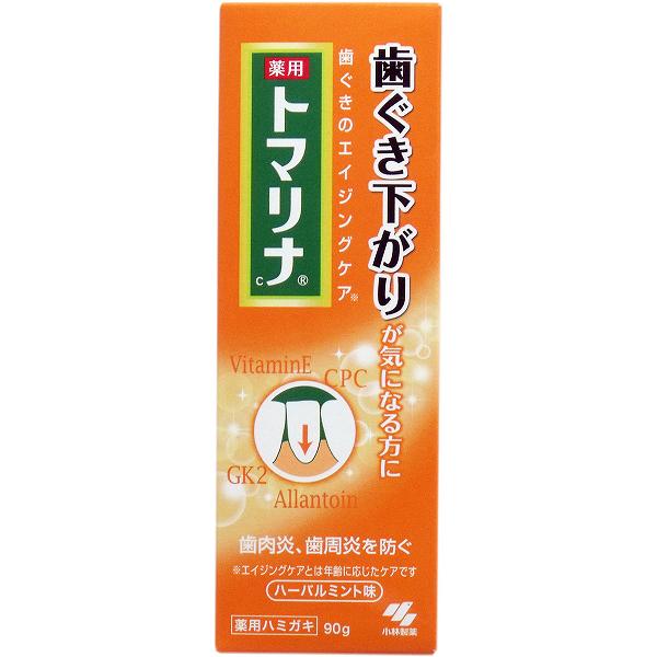【14個セット】 薬用 トマリナ ハーバルミント味 90g 歯周病 デンタルケア 口臭 抽選 歯垢 歯磨き粉 虫歯 歯槽膿漏 ハーブミント ハーバルミントの香り 歯みがき粉 口臭予防 白く 薬用ハミガキ 歯肉炎 薬用トマリナ オーラルケア ジェルタイプ|ウルマックス 店