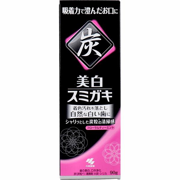 【14個セット】 小林製薬 炭粒配合 美白スミガキ 90g入 ダイエット さっぱり 歯を白くするハミガキ デンタルケア 口臭 フローラル 配合 歯垢 歯磨き粉 ホワイトニング 歯ブラシ 歯磨き粉ダイエット 着色汚れ 健康 歯みがき粉 スミガキ｜ウルマックス 店