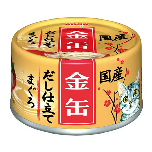 【24個セット】 金缶 だし仕立て まぐろ 70g アイシア 猫 キャット 猫用 猫 フード キャット フード 安心素材