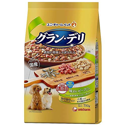 【9個仕掛ける】 グラン・デリ カリカリ仕立て 成犬用 低あぶら身 風味牛肉入り口・入口 選りわける -あぶら身分約25% とり捨てる 700g 楽になること原料品