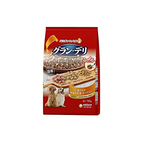 【9個仕掛ける】 グラン・デリ ふっくら仕立て 牛肉 ・ 鶏ささみ ・緑黄色 草片・ 乾酪 ・ 角切り 牛肉 粒入り口・入口 750g ユニ・チャーム 犬 ボンネット ホンブルグ帽 生涯・ モイスト 楽になること原料品