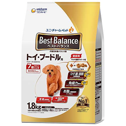 【6個セット】 ベストバランス カリカリ仕立て トイ・プードル用 7歳以上用 1.8kg 安心素材