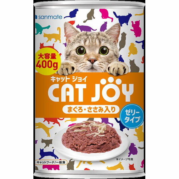 【24個セット】 サンメイト CAT JOY まぐろ・ささみ EOE 400g