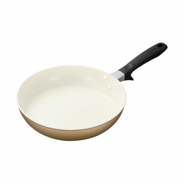 【2個セット】京セラ セラブリッド PFAS 鉛 カドミウム フッ素 不使用 セラミック 加工 フライパン 28cm IH ガス 対応 焦げ付きにくい 油使用 中火以下 ベージュ CF-28C-WBG 人気商品|ウルマックス 店