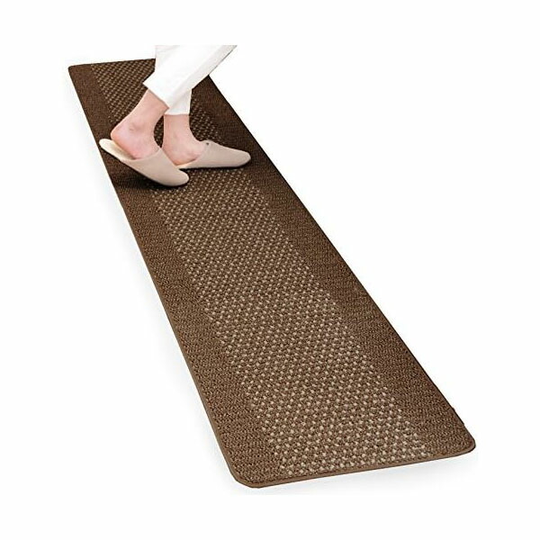 【10個セット】 オカ 優踏生洗いやすいキッチンマット　45×240cm　ブラウン　(キッチンマット　ラグ) 優踏生洗いやすい ブラウン キッチンマット キッチン マット 北欧 ロング 大判 洗える 丸洗い 洗濯 シンプル 優踏生 洗いやすい 床暖房対応