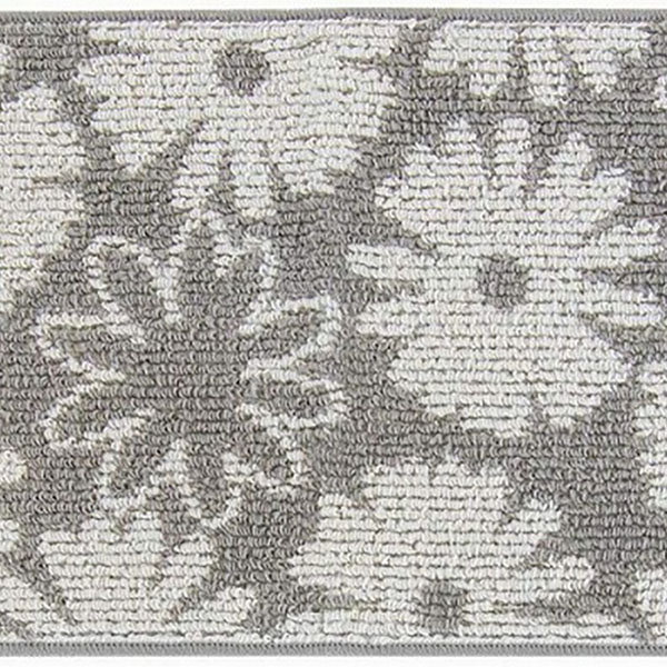 【10個セット】 ルックス キッチンマット シュクレ 45×120cm グレー すべり止め 洗える キッチン マット 台所 ピンク モダン インテリア 花柄 シンプル カーペット 絨毯 フラワー 台所マット すべり止め加工|ウルマックス 店