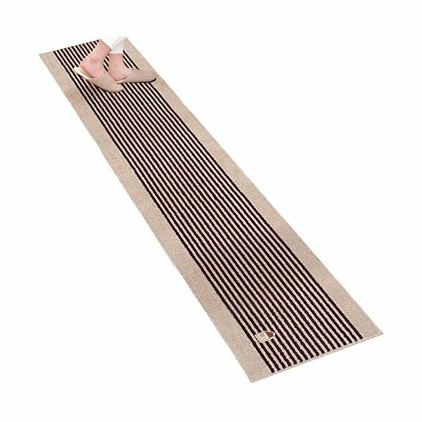 【15個セット】 オカ キッチンマット　カーサ ブラウン（ＢＲ） 約４５ｘ２４０ｃｍ キッチンマット カーサ 裏面すべり止め加工 ブラウン マット ロング 長方形 キッチン 台所 洗える 丸洗い ズレにくい ボーダー 洗えるマット レッド カーペット