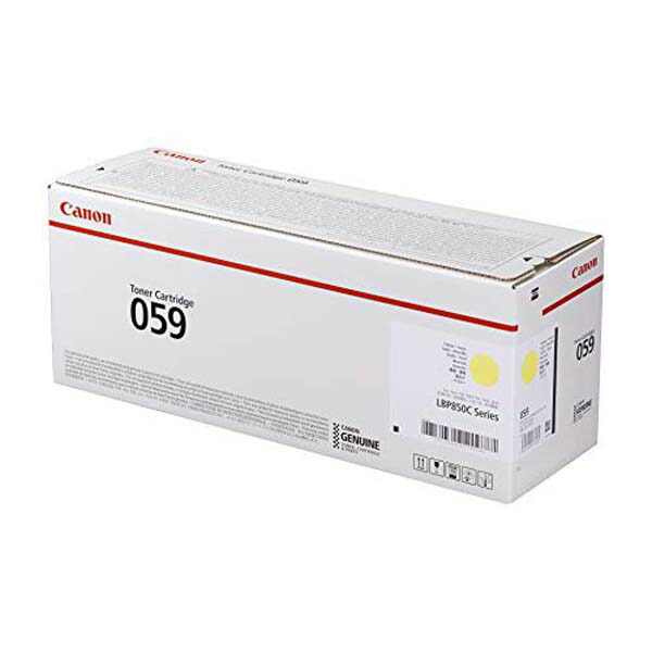 CANON トナーカートリッジ 059 Y (イエロー) CRG-059YEL (5000ページ印刷可能) トナー交換 プリント カートリッジ 純正 キヤノン 印刷 オフィス トナーカットリッジ イエロー サテラ インク トナー メーカー純正品 プリンタ 送料無料