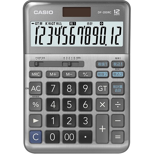 【5個仕掛ける】 カシオ DF-200RC-N 助け出す税率計算器 12桁