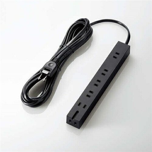 【5個セット】 エレコム T-KM01-2650BK スタンダード雷・超強力タップ 6口 5m