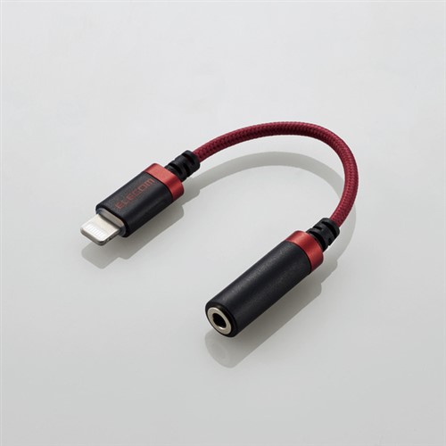 【5個仕掛ける】 エレコム MPA-L35S01RD Lightning-φ3.5粍ステレオミニジャックうつり変わり有線テレビ(高耐久) 赤いこと