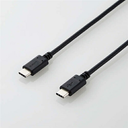 【10個セット】 エレコム MPA-CC10PNBK USB2.0ケーブル(C-C、PD対応) 1.0m ブラック