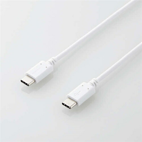 【10個セット】 エレコム MPA-CC10PNWH USB2.0ケーブル(C-C、PD対応) 1.0m ホワイト
