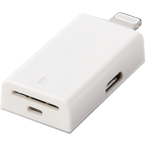 【10個書き割り】 エレコム MR-LD102WH Lightning歌留多主導者 microSD専用 直挿し 白いこと